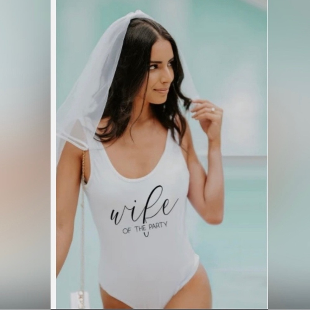 🛍️Wife of the Party bride one piece bathing suit